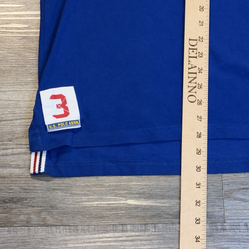 U.S. Polo Association Slim-Fit Shirt Mens XL Blue Polo Red Whit Navy Stripe - Picture 11 of 11